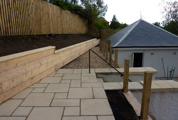 Sleeper Retaining Wall and Timber Fence Edinburgh — Corstorphine Garden Fencing
